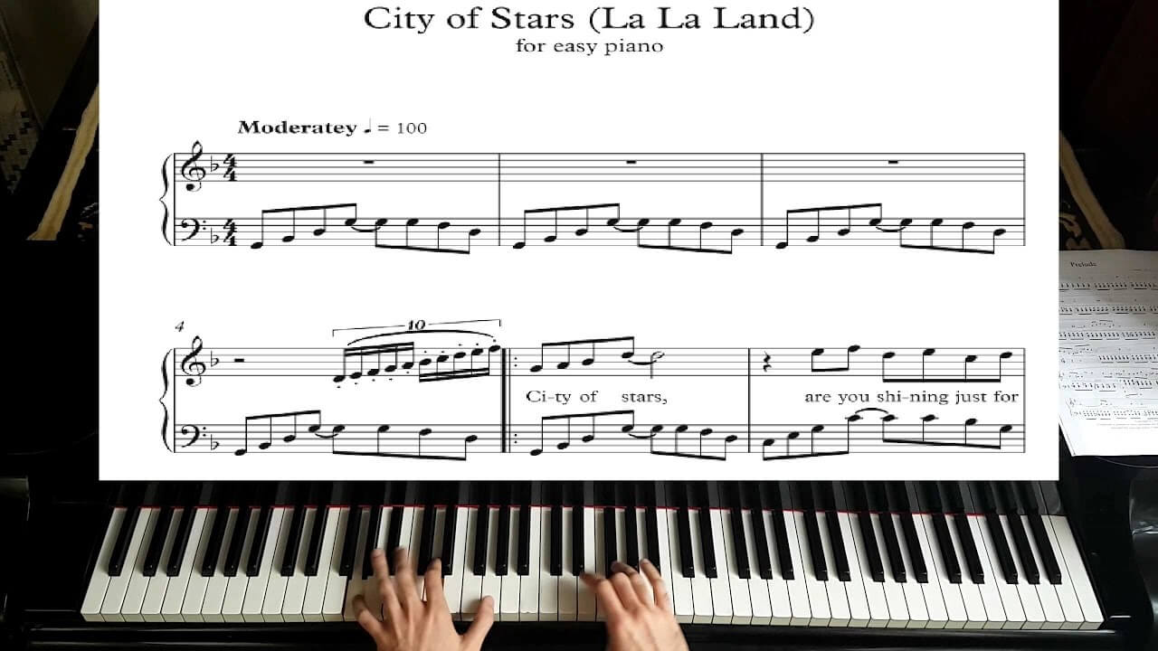 city of stars sheet music piano